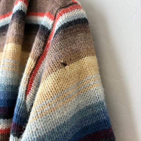 Ralph Lauren Hand Knit Aztec Wool Southwestern Long Cardigan Coat Size P Large - Picture 8 of 8